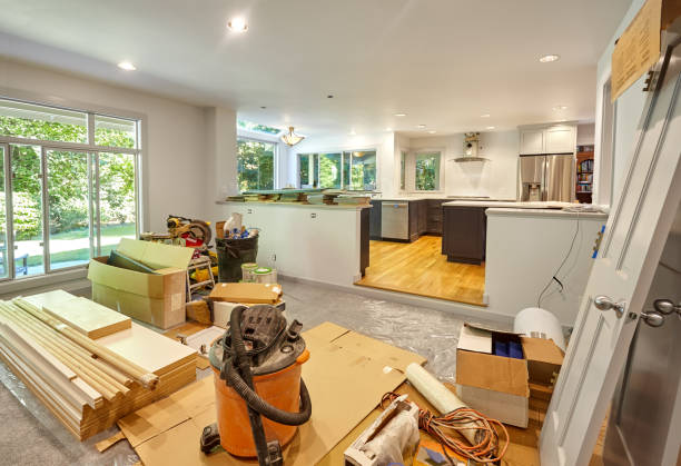 Professional Kitchen Island Installation technician working in Centuria, WI